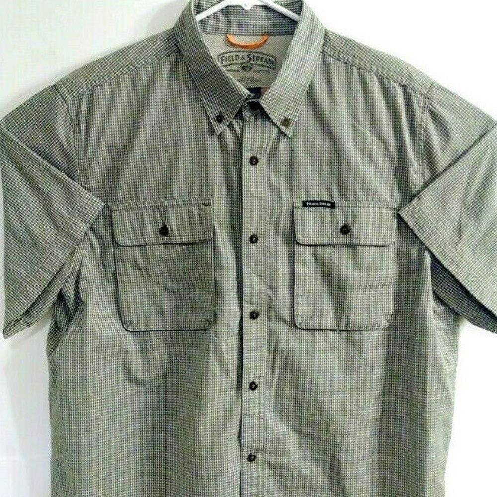 Field & Stream Lined Fishing Mens XL Short Sleeve